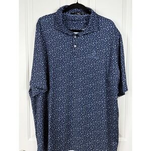 RLX Ralph Lauren Men's Performance Golf Polo W/Flower Pattern, Size XXL Preowned